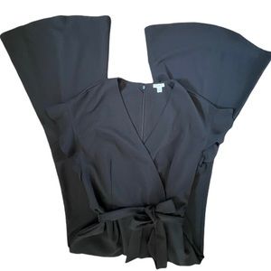 SPENSE~ Wrap Style Bell Bottom Jumper